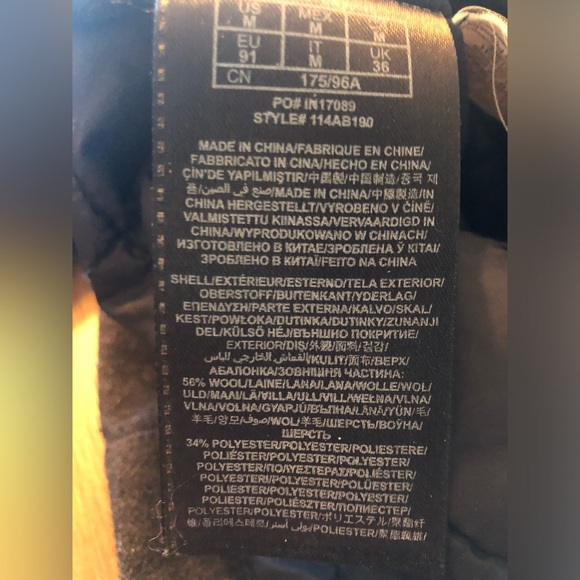 $295 Guess Men's Gray Wool-Blend Insulated Military Quilted Coat Jacket Size M - Picture 5 of 6